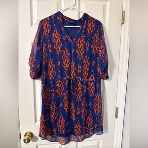 Women’s A. Byer Orange and Navy Dress Size Large